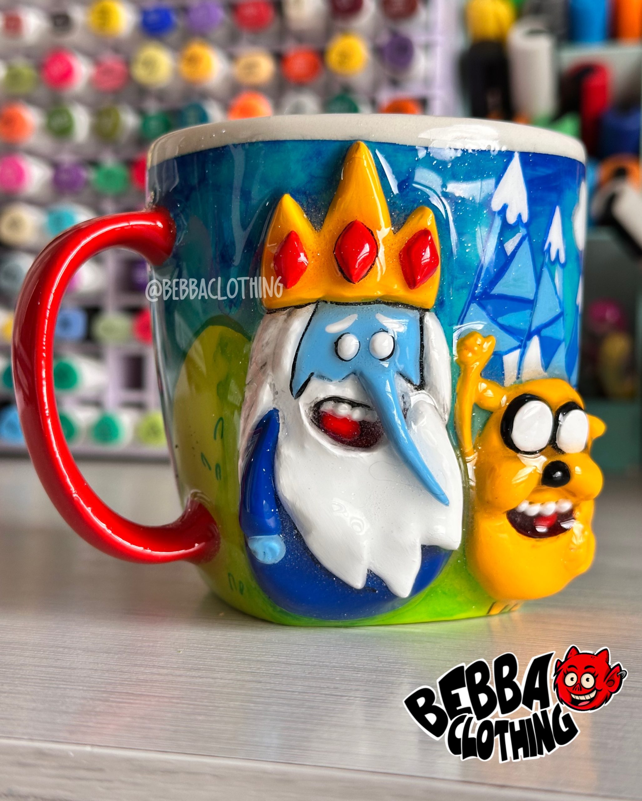 Hora de aventura Jake y Rey helado - mug pocillo taza