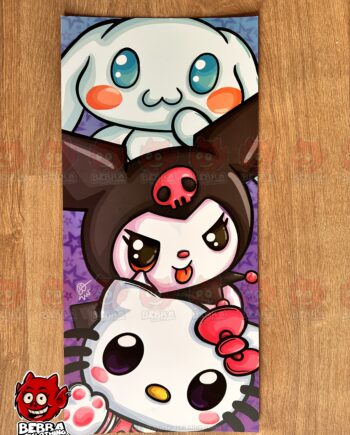 Hello kitty, kuromi, cinnamonroll By Street Aiban/ Retablo largo