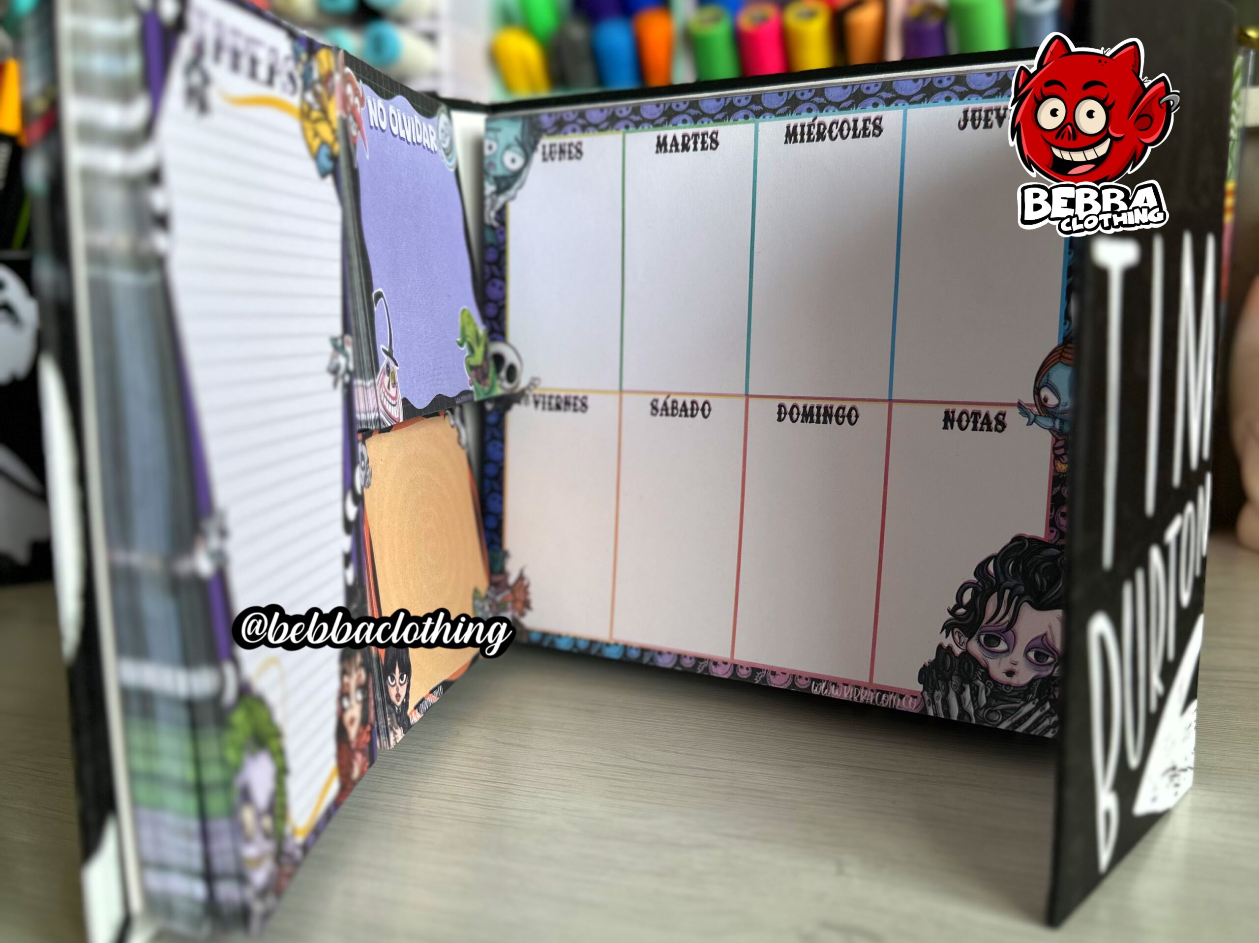 Planeador semanal TIM BURTON 🖤