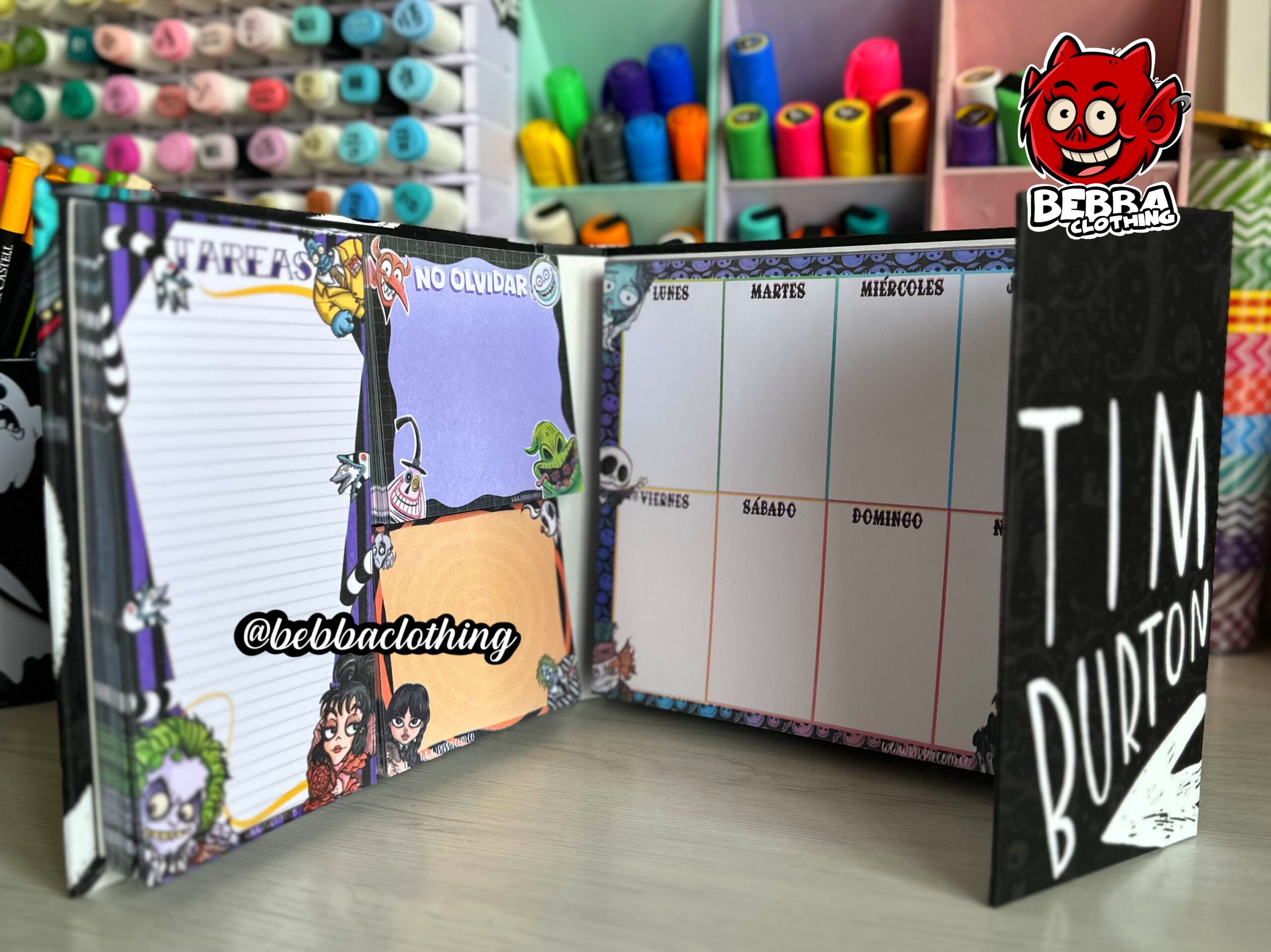 Planeador semanal TIM BURTON 🖤