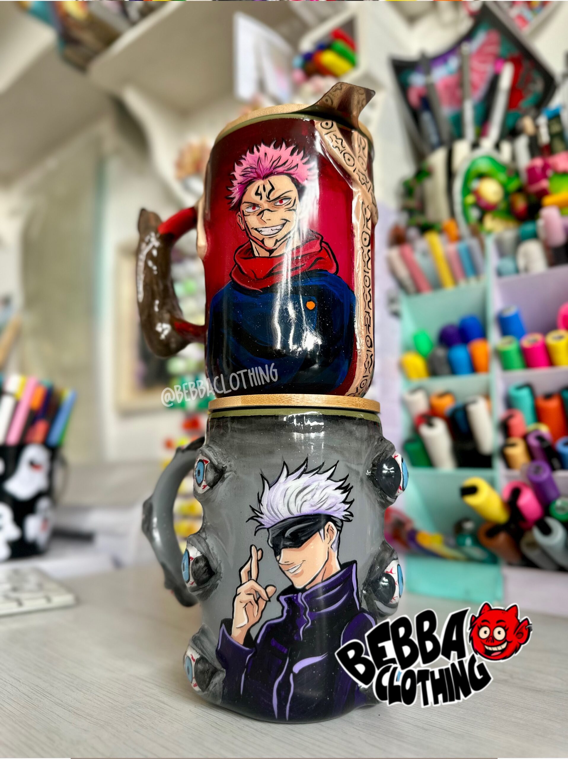 Gojo Satoru y Ryomen Sukuna 😝 - PAREJA DE Tazones/ TAZAS CON INFUZOR 🍵