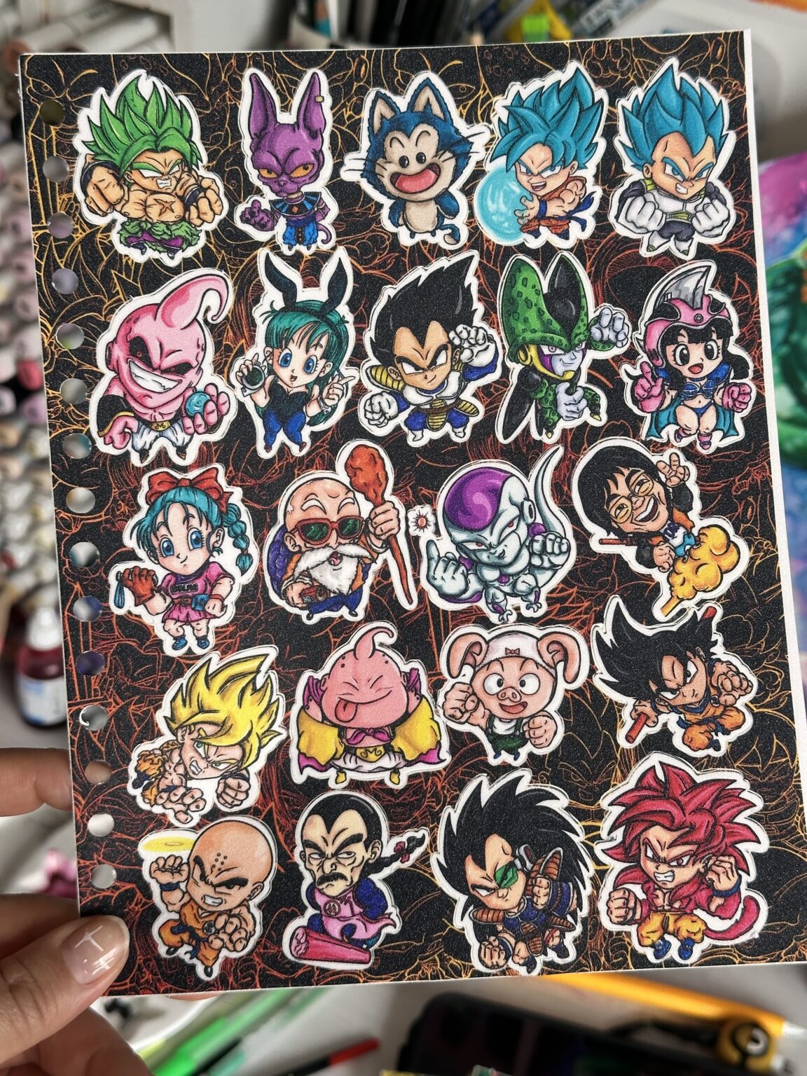 Hoja de Stickers Dragon Ball 🐲 – bebba.com.co