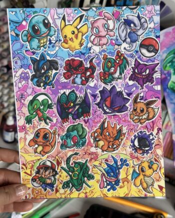 Hoja de Stickers Pokemon 🐯