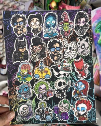 Hoja de Stickers Tim Burton