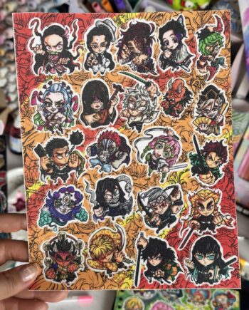 Hoja de Stickers Demon slayer