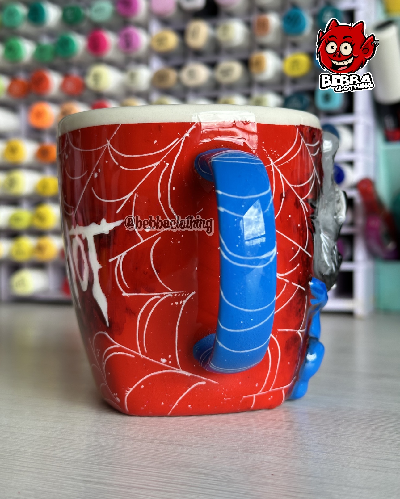Mapache Spiderman personalizado - Mug Pocillo Taza